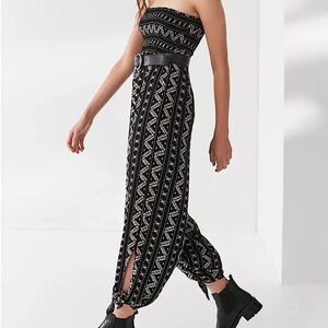 Urban Outfitters tribal smocked jumpsuit